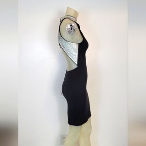 Meshki Black and Silver Mini Dress